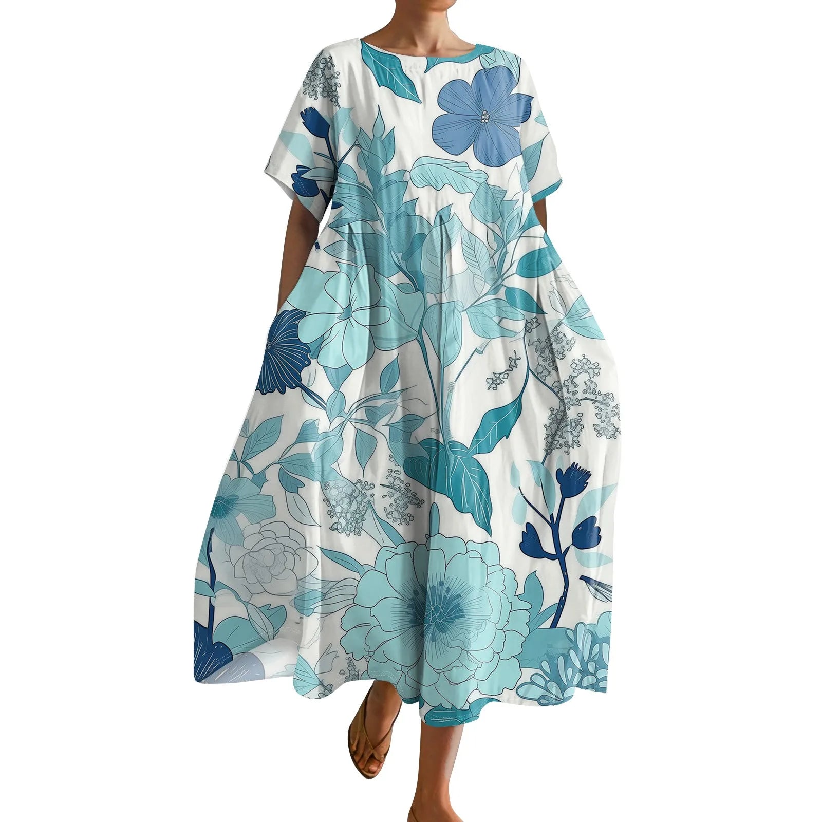 Marina | Chic Gradient Pocket Maxi Dress