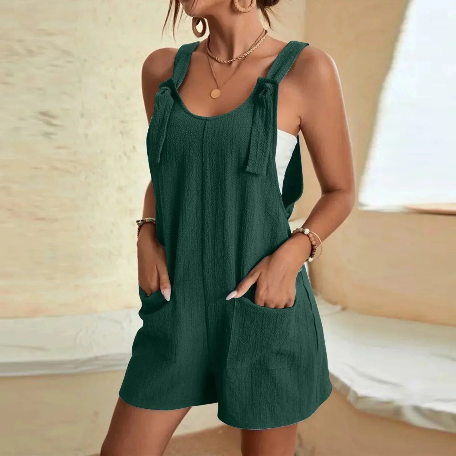 Sophie | Stylish Casual Tank Shorts Jumpsuit