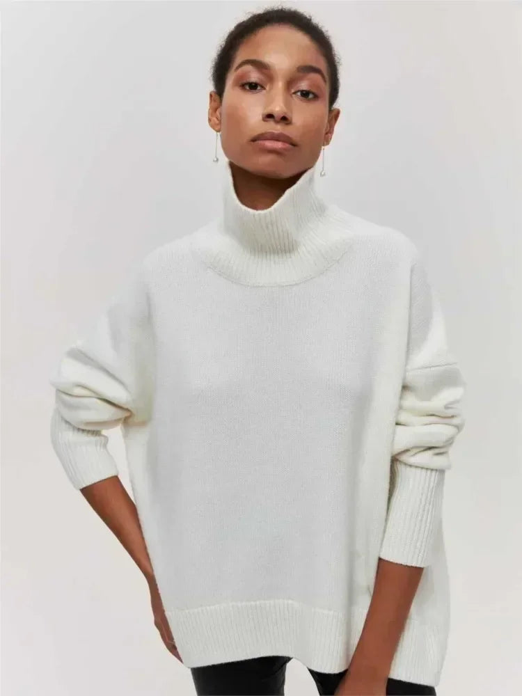 Eden | Elegant Oversized Turtleneck Knit Sweater