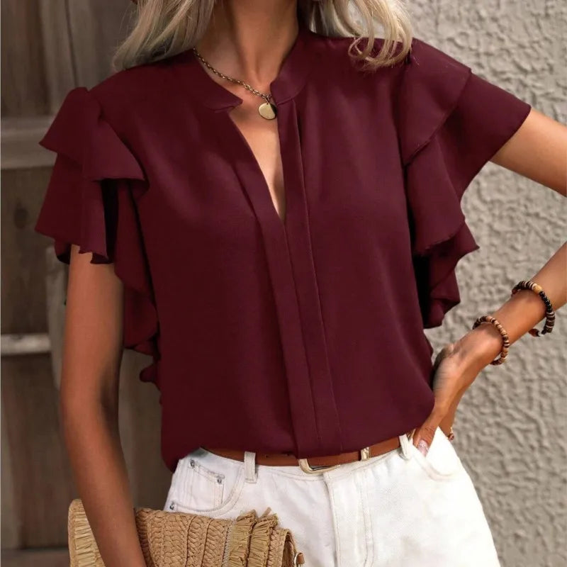 Sophia | Stylish Blouse with Sophisticated Ruffle Sleeves