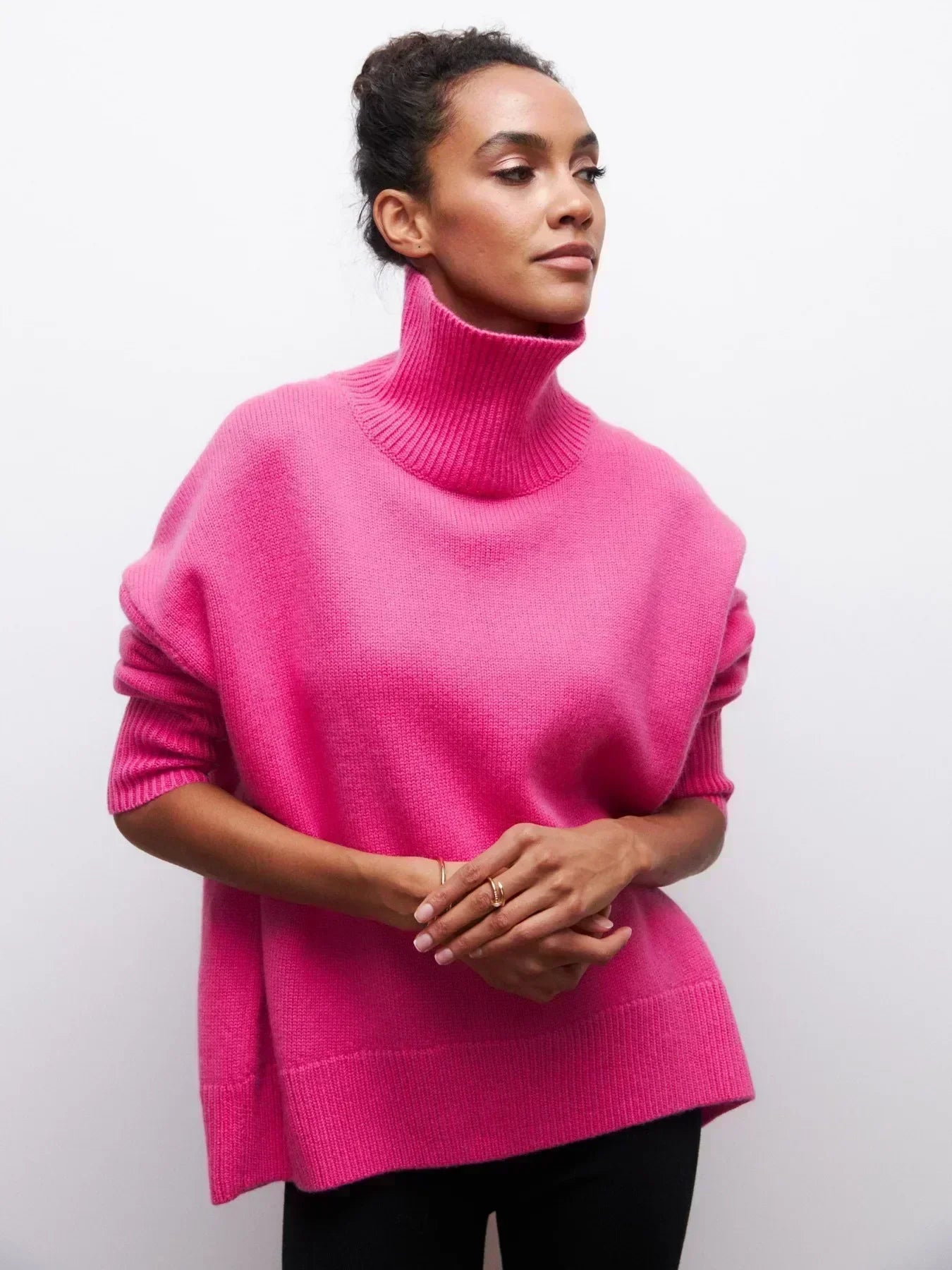 Eden | Elegant Oversized Turtleneck Knit Sweater