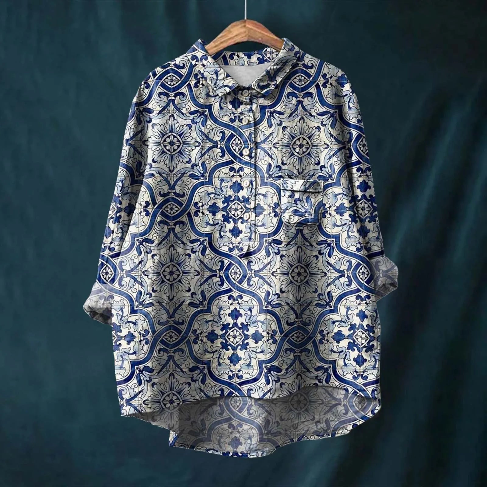 Liesa | Button-Up Vintage Floral Shirt