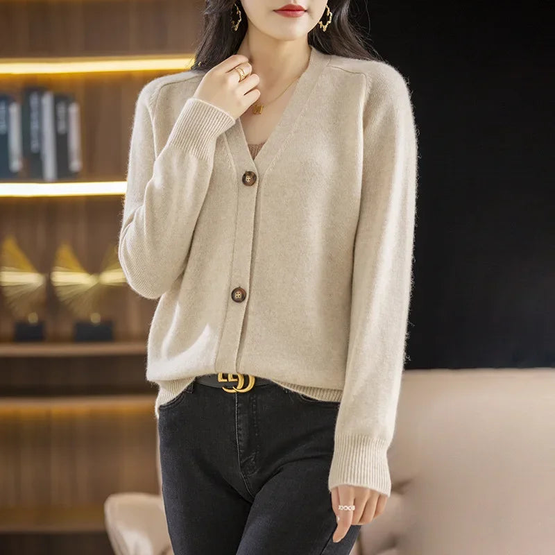 Amira | Luxe Cashmere V-Neck Cardigan