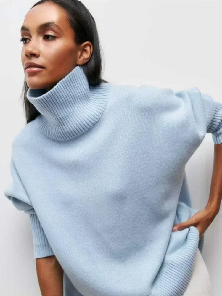 Eden | Elegant Oversized Turtleneck Knit Sweater