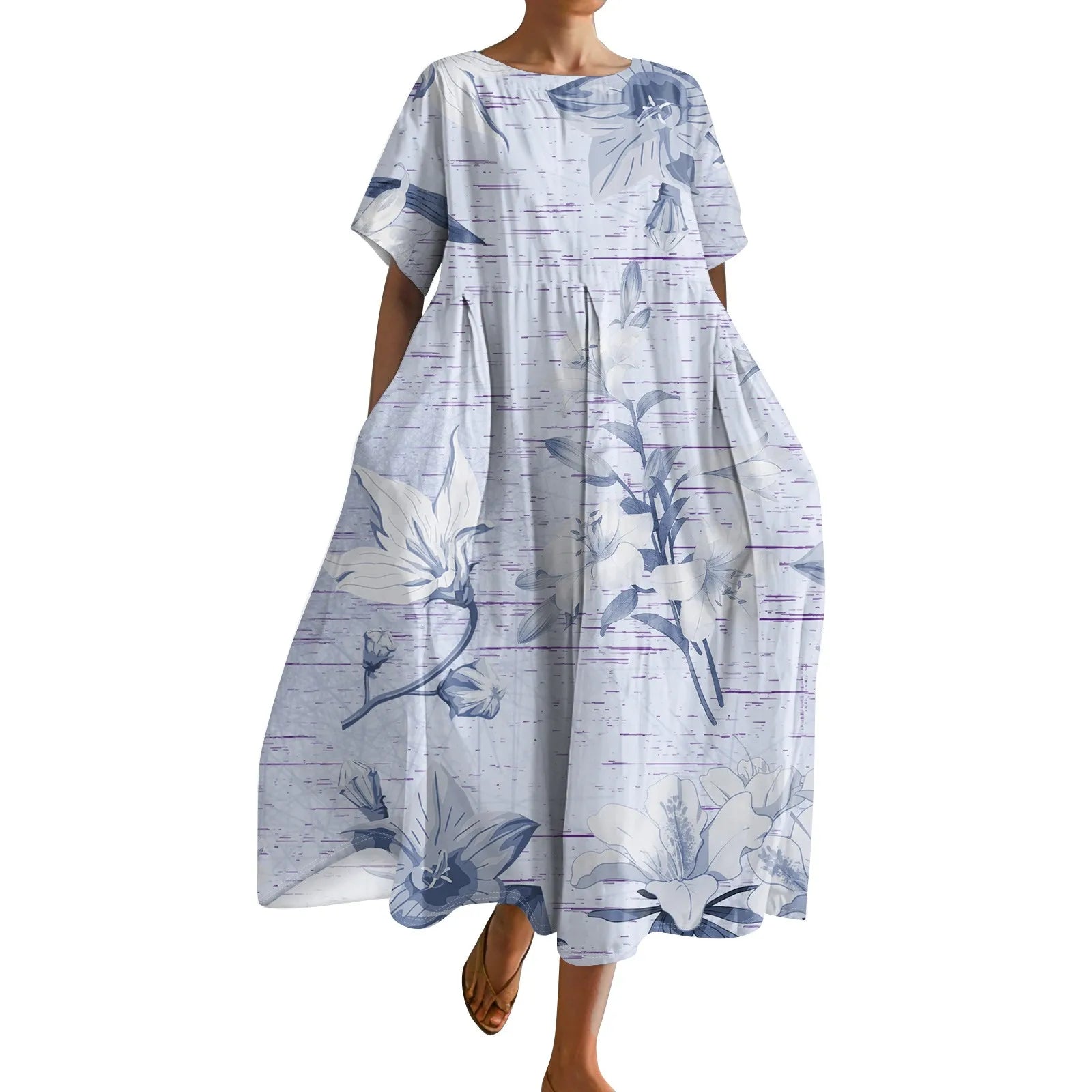 Marina | Chic Gradient Pocket Maxi Dress