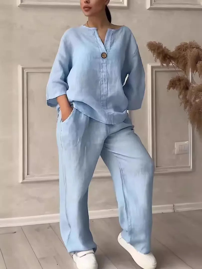 Avery | Cozy Casual Linen Co-Ord Set