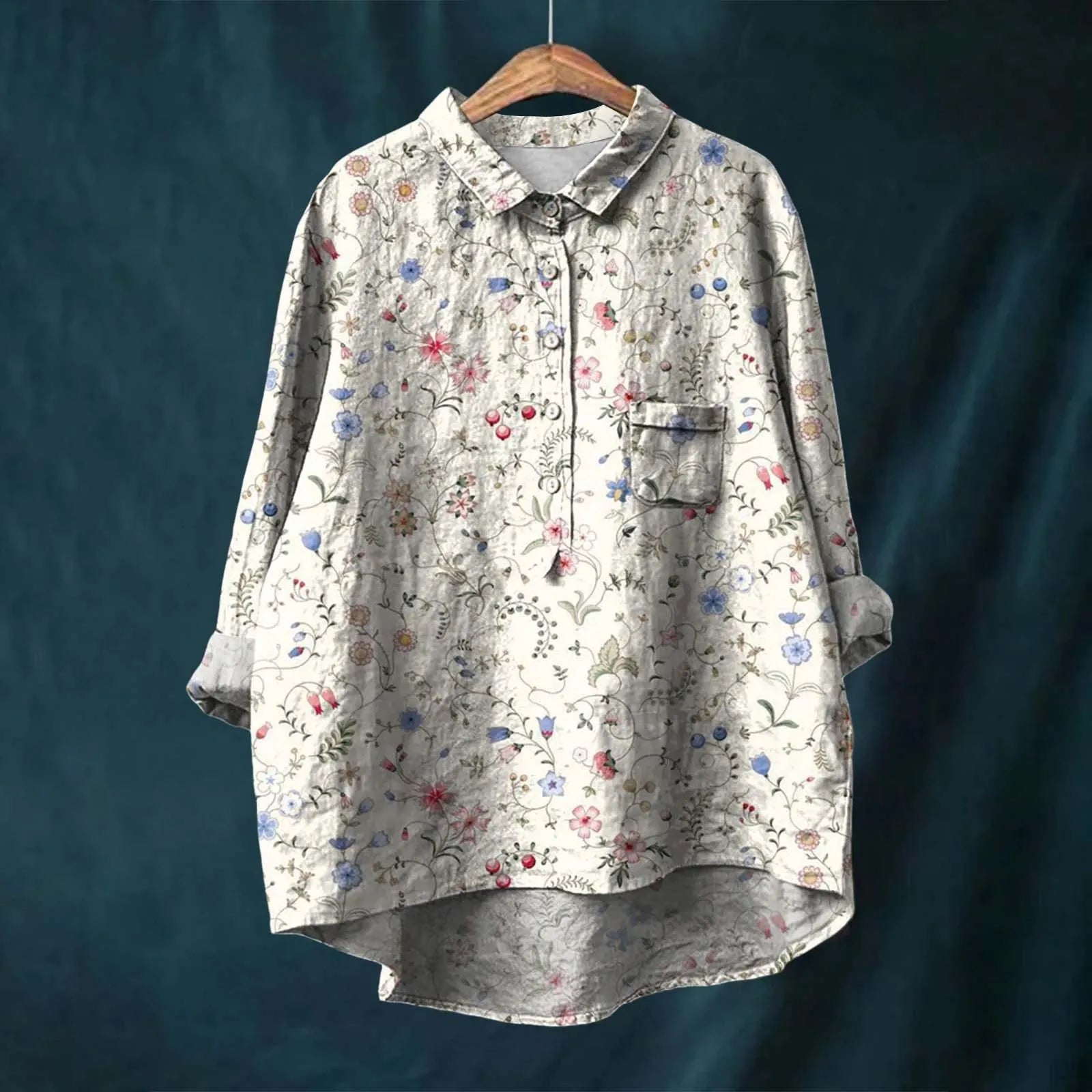 Liesa | Button-Up Vintage Floral Shirt