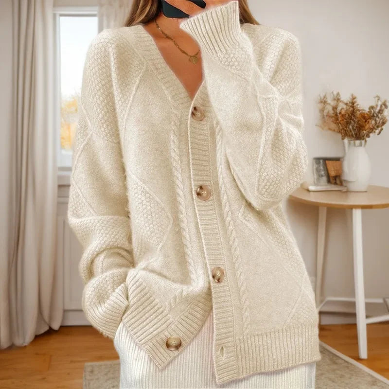 Evelyn | 100% Wool Knit Cardigan