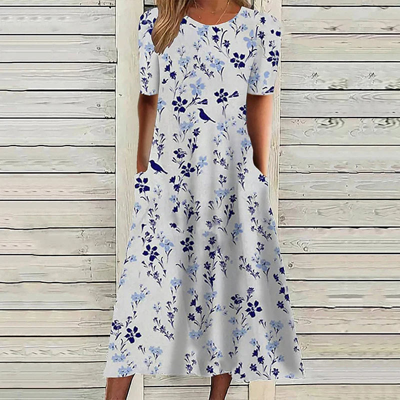 Emilia | Floral Dress With Tummy Coverage