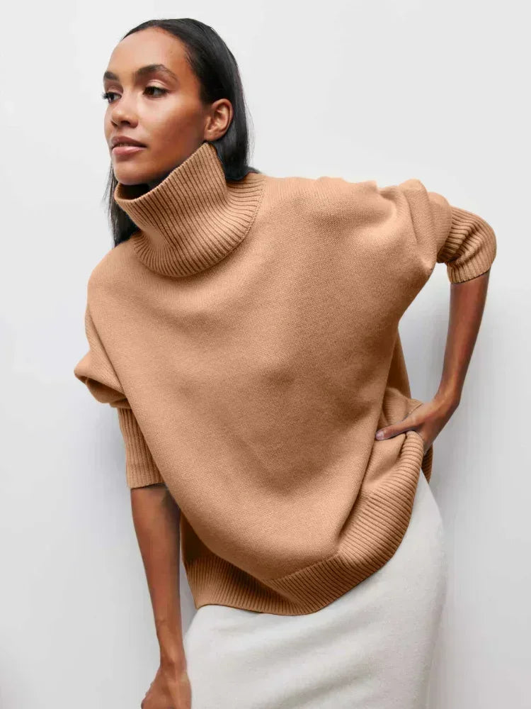 Eden | Elegant Oversized Turtleneck Knit Sweater
