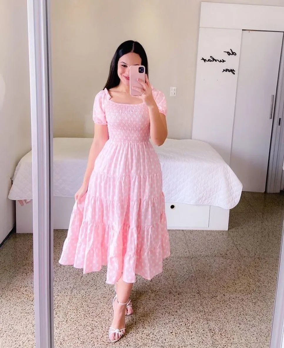 Beatrice | Smocked Summer Midi Dress