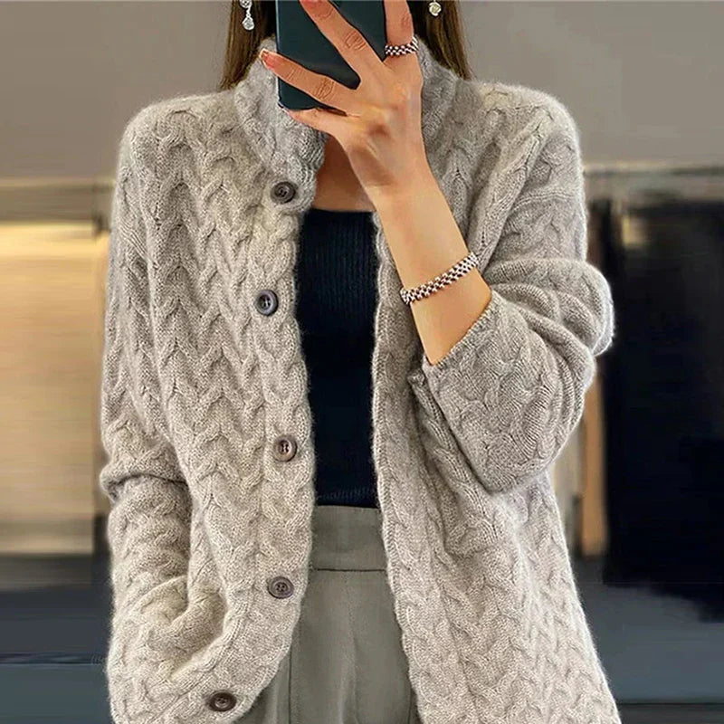 Elena | Autumn Winter Knit Cardigan Coat