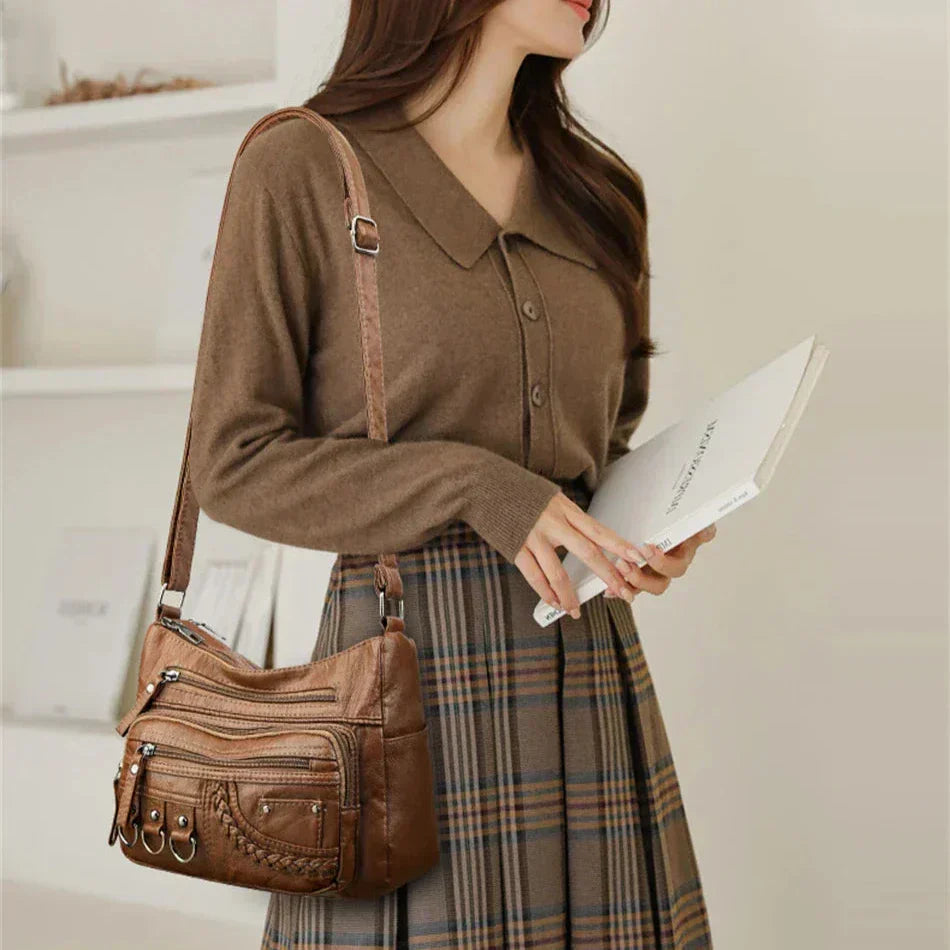 Sophia Retro Elegance | Cozy Zipper Pouch