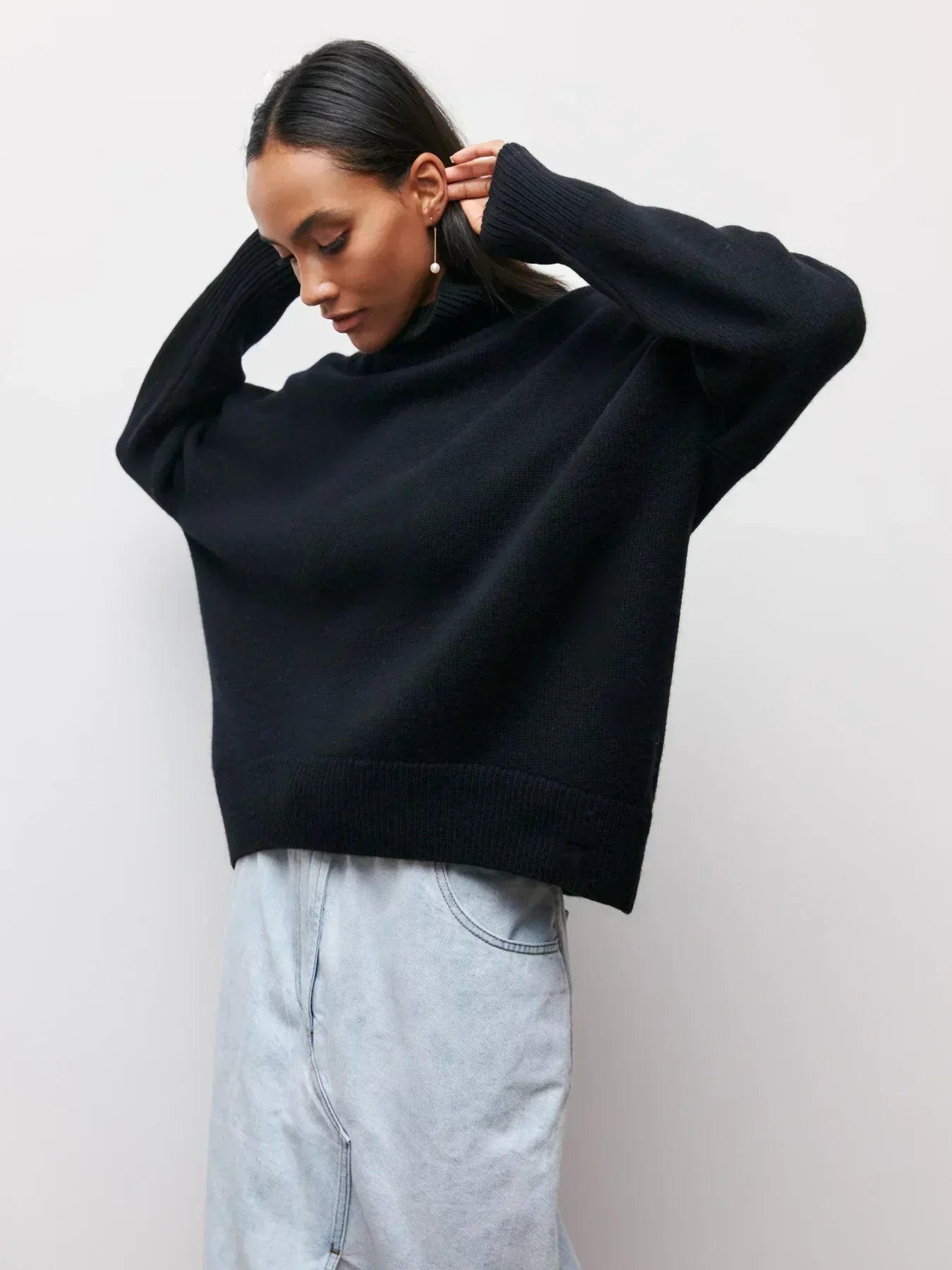 Eden | Elegant Oversized Turtleneck Knit Sweater