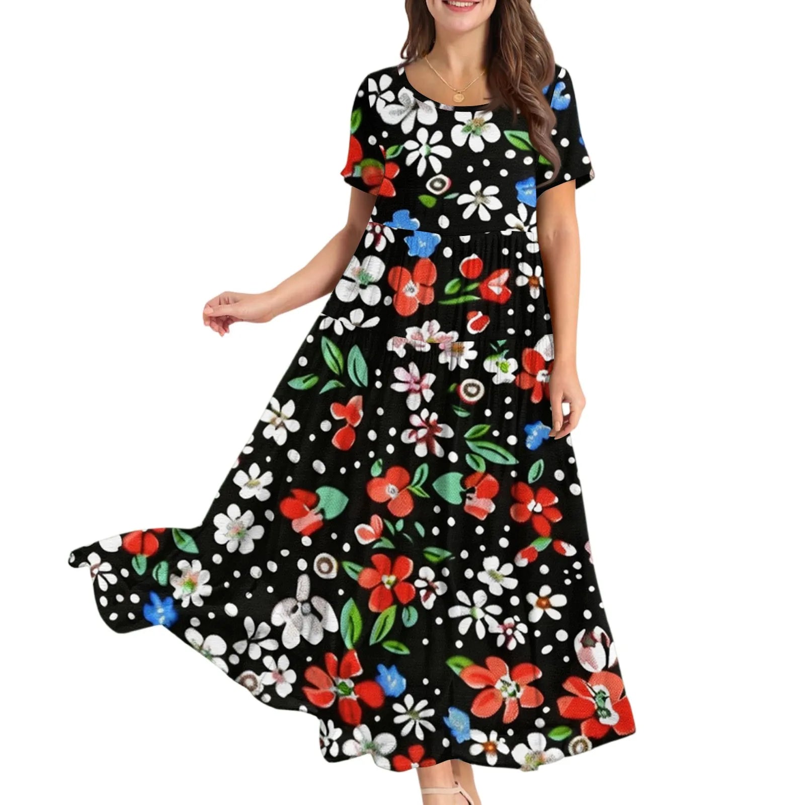 Sienna | Chic Contrasting Sleeve Maxi Dress