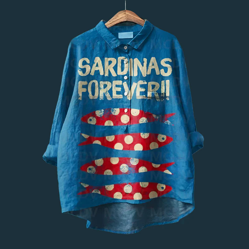 Ella | Stylish Retro Fish Pattern Top