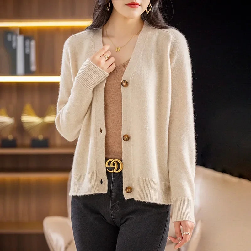 Amira | Luxe Cashmere V-Neck Cardigan