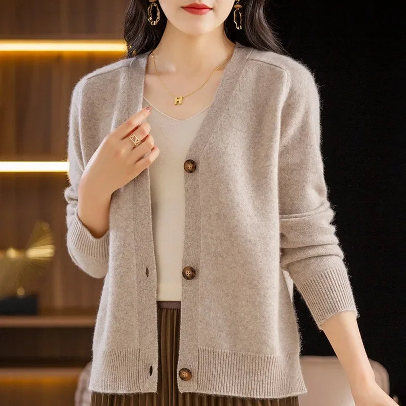 Amira | Luxe Cashmere V-Neck Cardigan