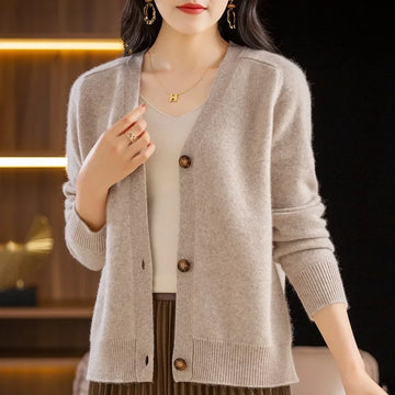 Amira | Luxe Cashmere V-Neck Cardigan
