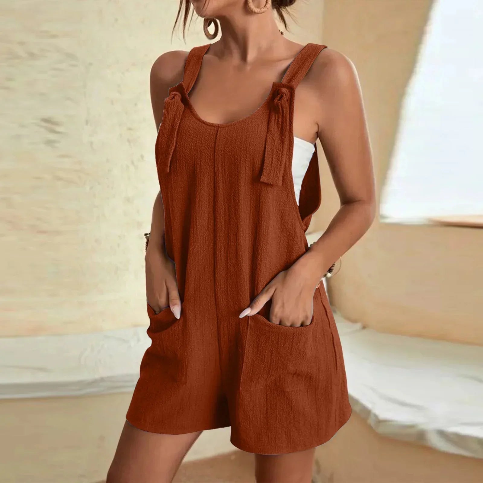 Sophie | Stylish Casual Tank Shorts Jumpsuit