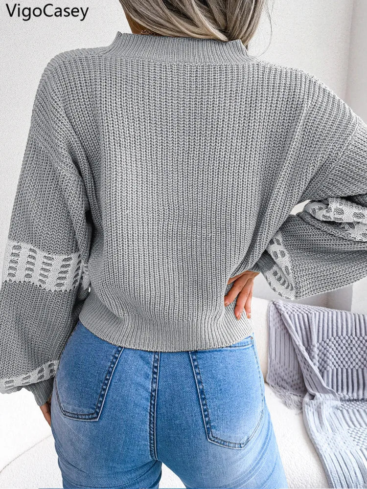 Aria | Plaid Knit Button-Down Cardigan