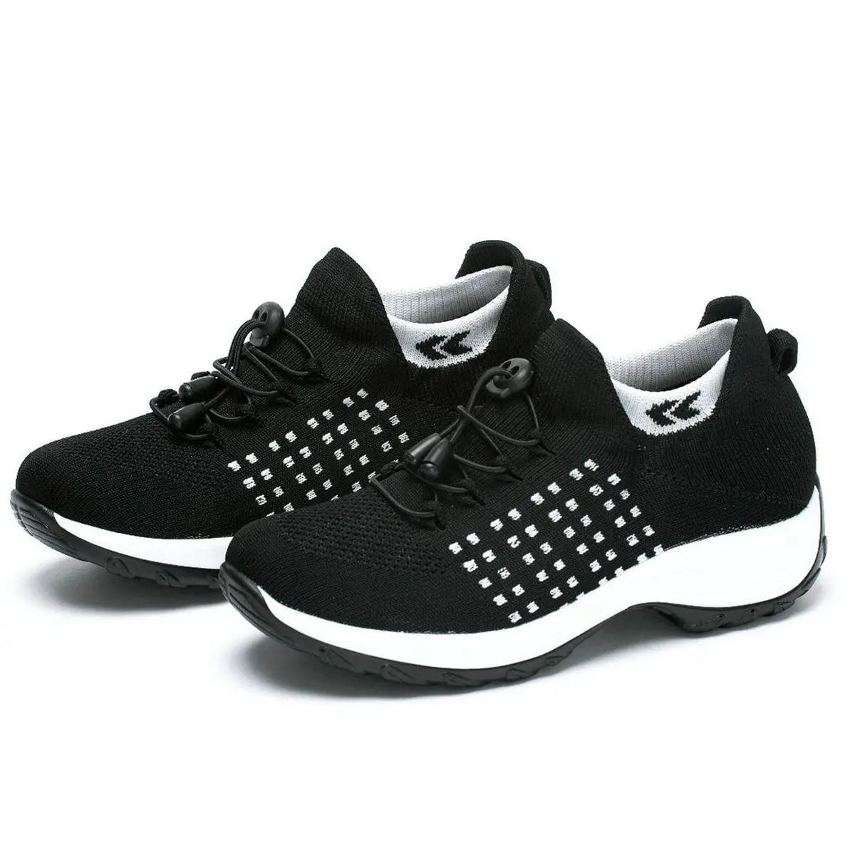 Vrouwen Wandelschoenen Mode Vlieg Weven Sok Sneakers Ademen Comfort Verpleging Schoenen Casual Platform Loafers Antislip