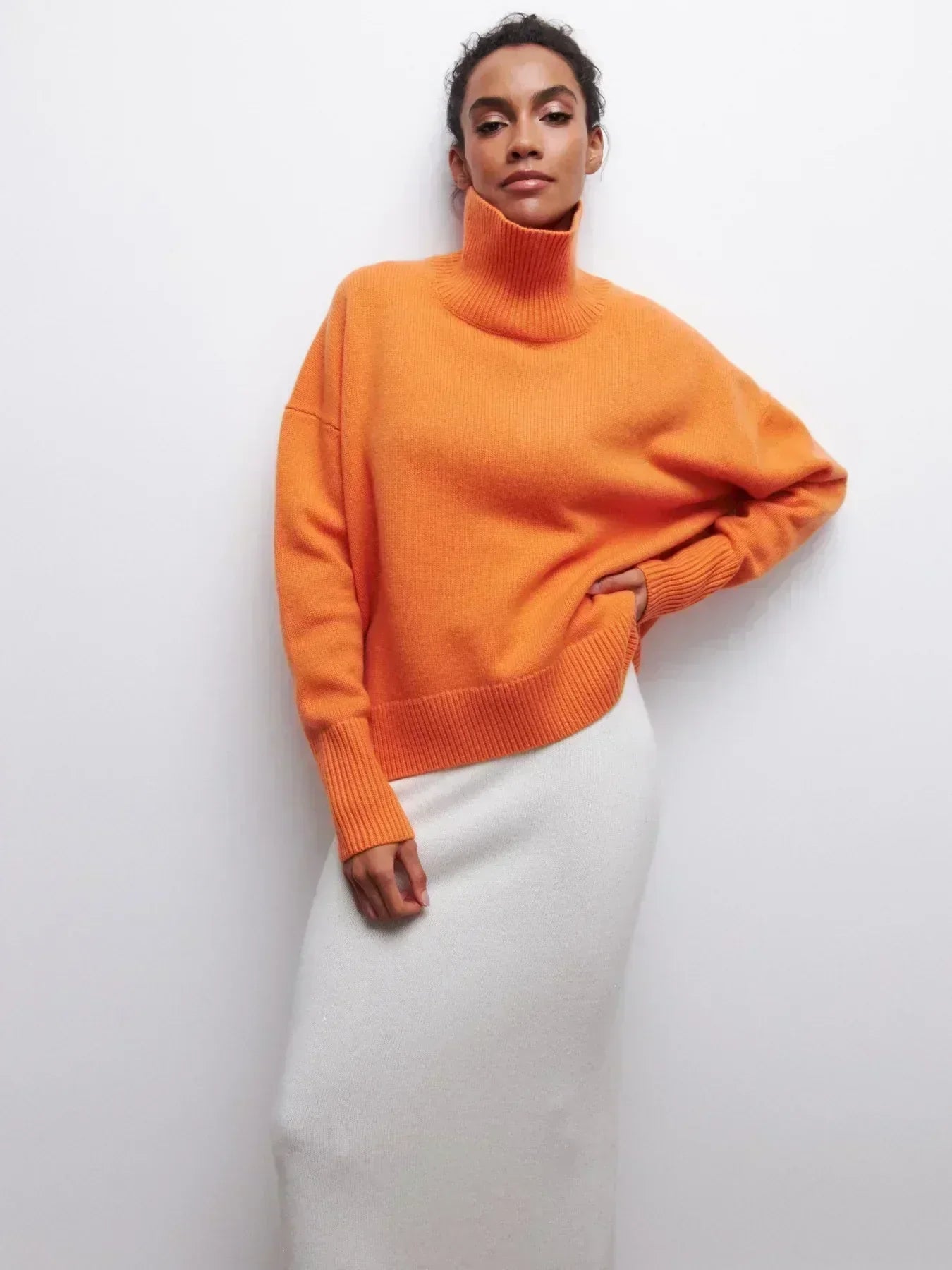 Eden | Elegant Oversized Turtleneck Knit Sweater
