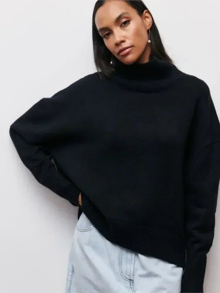 Eden | Elegant Oversized Turtleneck Knit Sweater