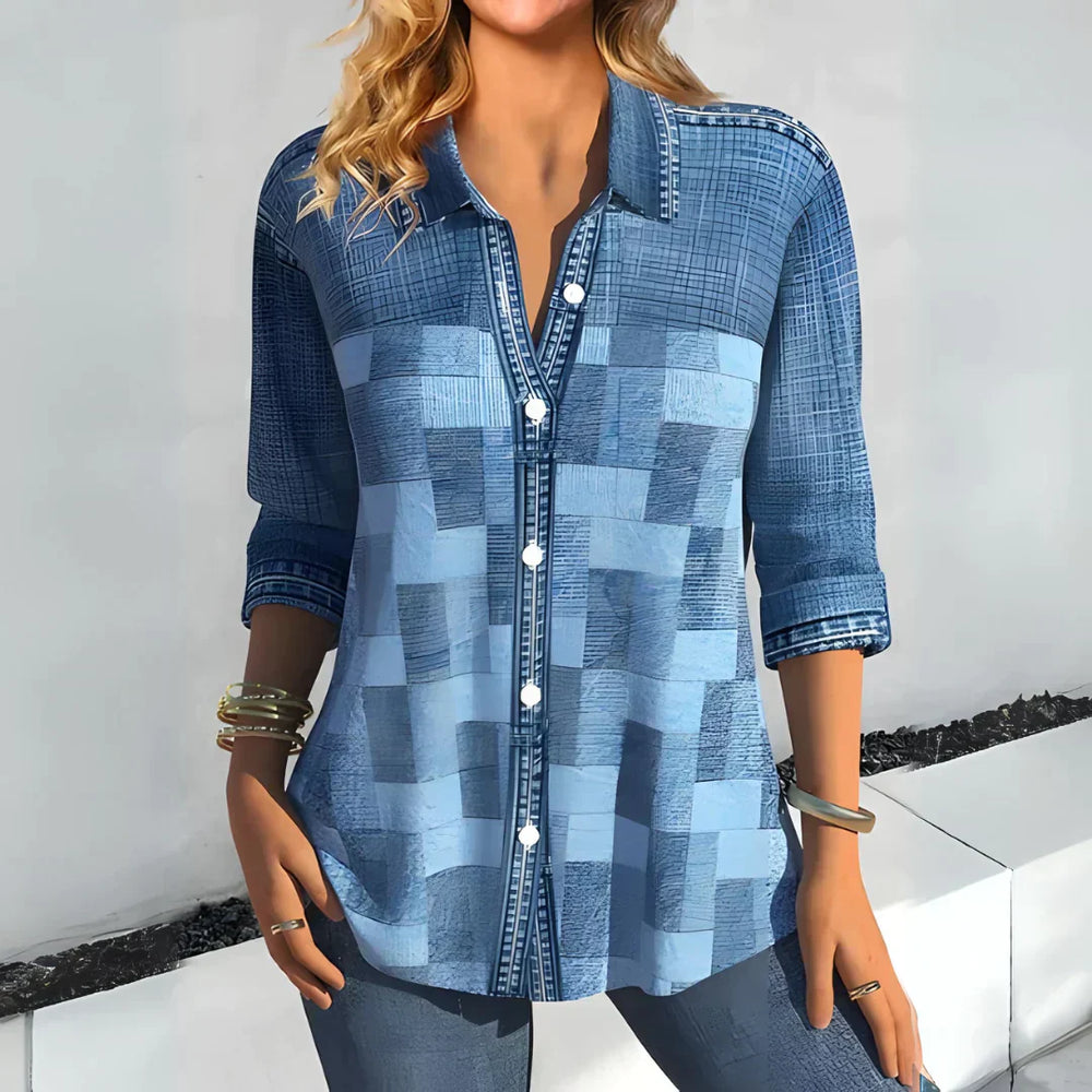 Alyssa | Stylish and Airy Plaid Top