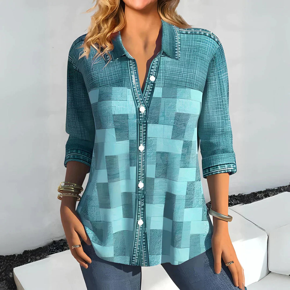 Alyssa | Stylish and Airy Plaid Top