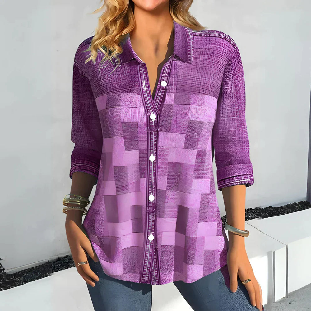 Alyssa | Stylish and Airy Plaid Top