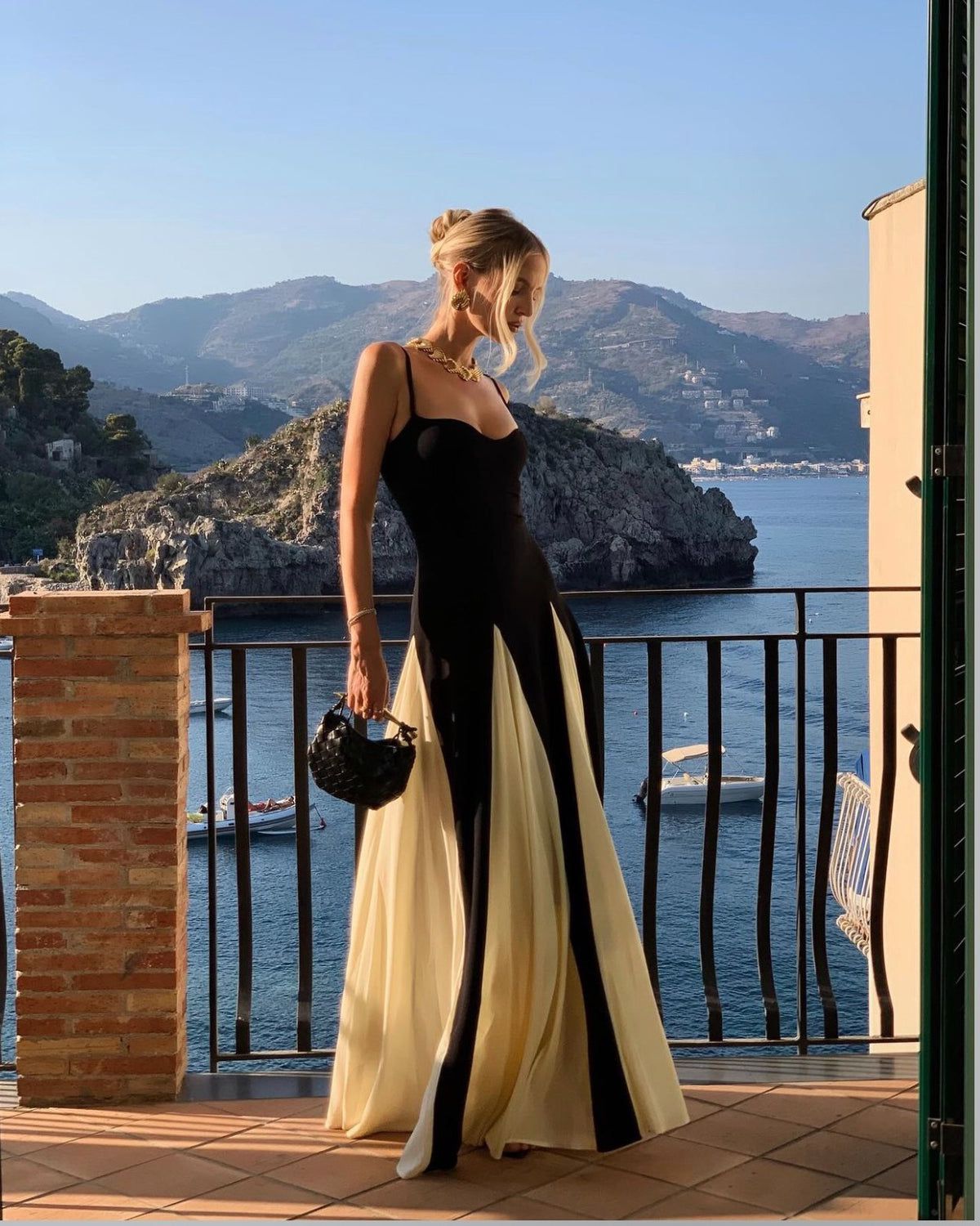 Viara | Paneled Maxi Dress