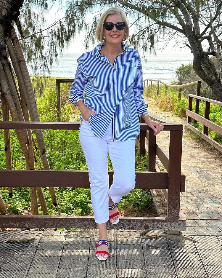 Ellen | Elegant Striped Shirt for Everyday Elegance