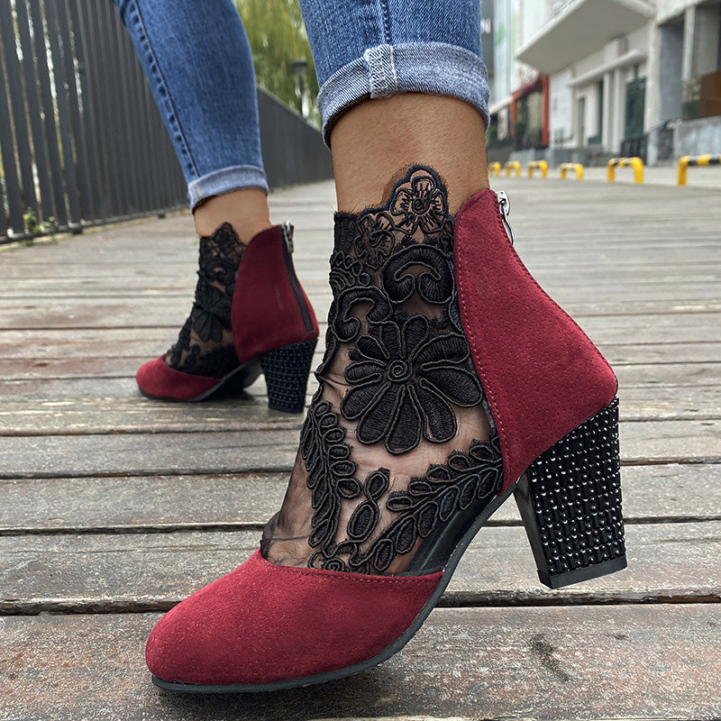 JOLIE | Chic Lace Heeled Boots