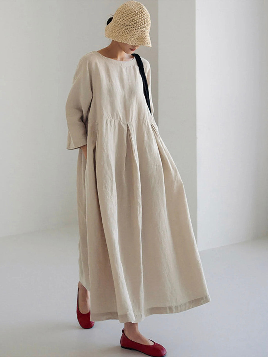 Sophie | Casual Linen Dress with Pockets