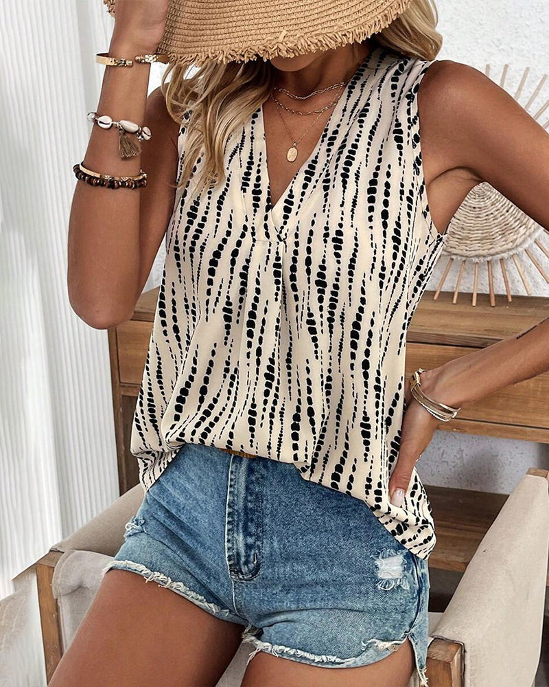 Avery | Chic Sleeveless Printed Top