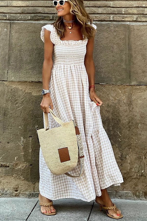 Sophie | Chic Plaid Maxi Dress