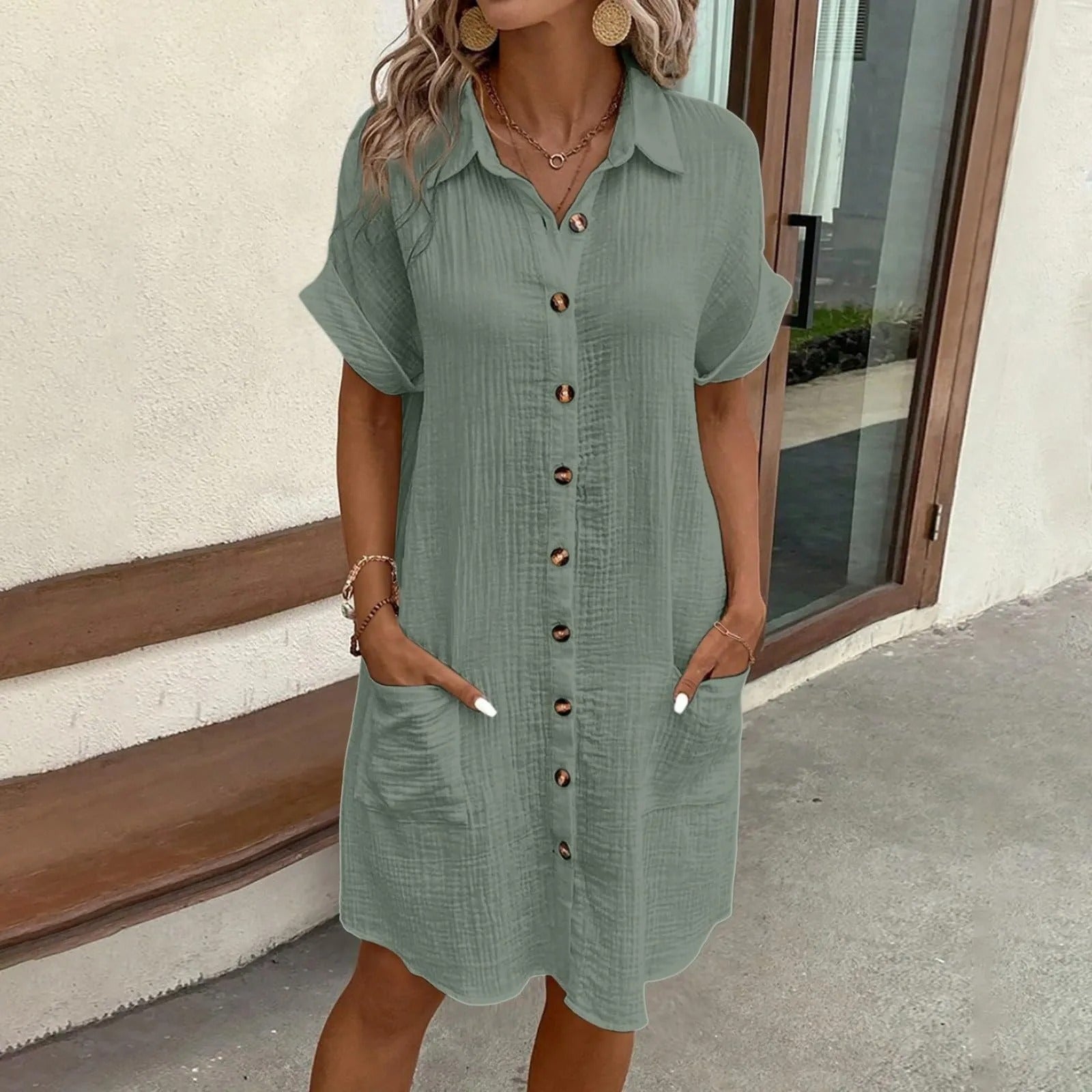 Riley | Chic Button-Up Summer Dress