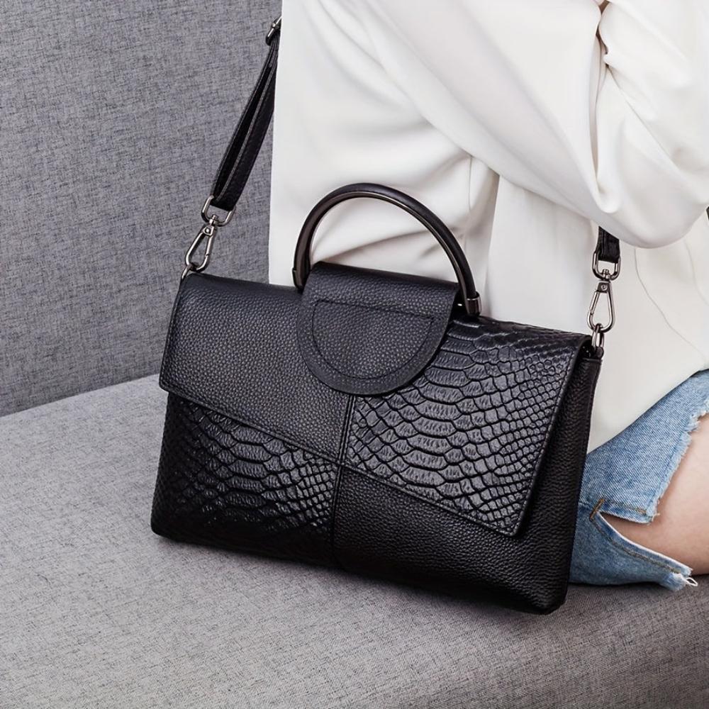 Grace Classic | Luxe Croc-Embossed Bag