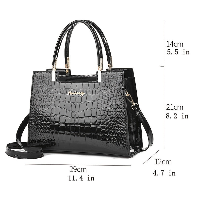 Brooklyn Shine | Croc-Embossed Luxury Bag