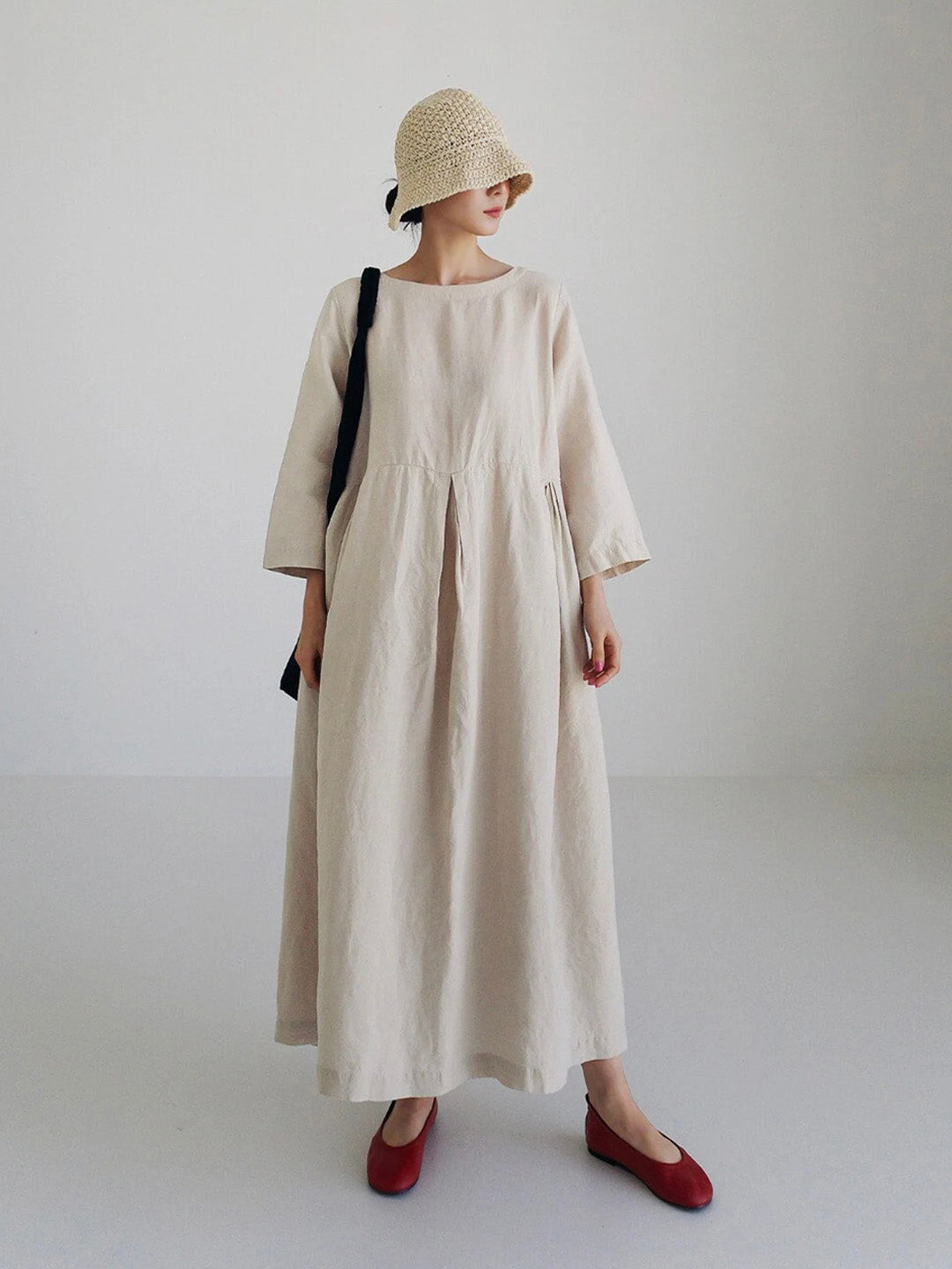 Sophie | Casual Linen Dress with Pockets