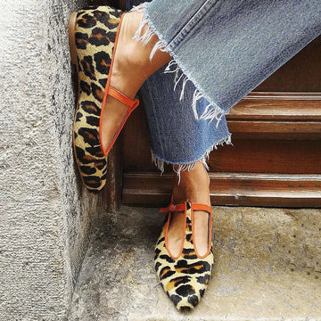 Harper | Leopard T-Strap Flats