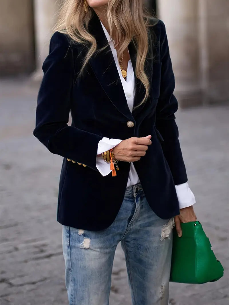 Olivia | Chic Velvet Blazer