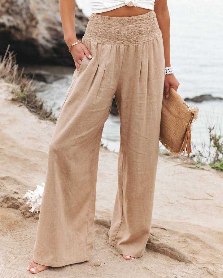 Lily | Flowing Beach Pants with Wide Legs