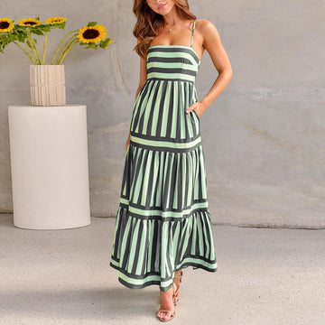 Emma | Chic Striped Summer Maxi Dress