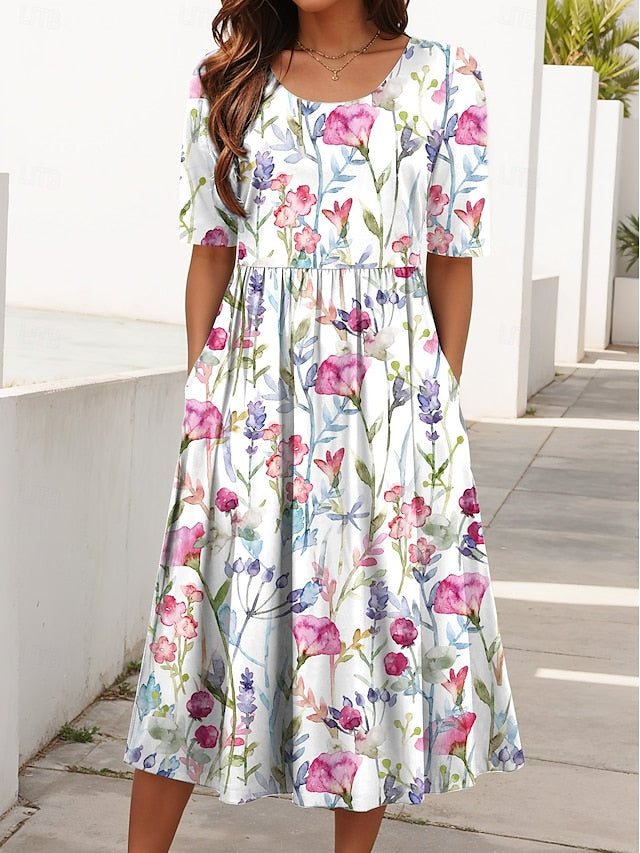 Carlyn | Floral Breezy Midi Dress