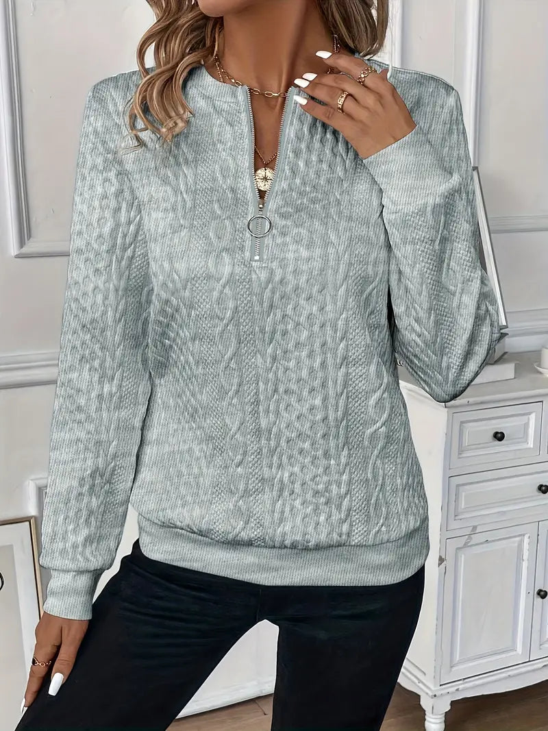 Chic Kimberly Sweater | Trendy Zipper Detail