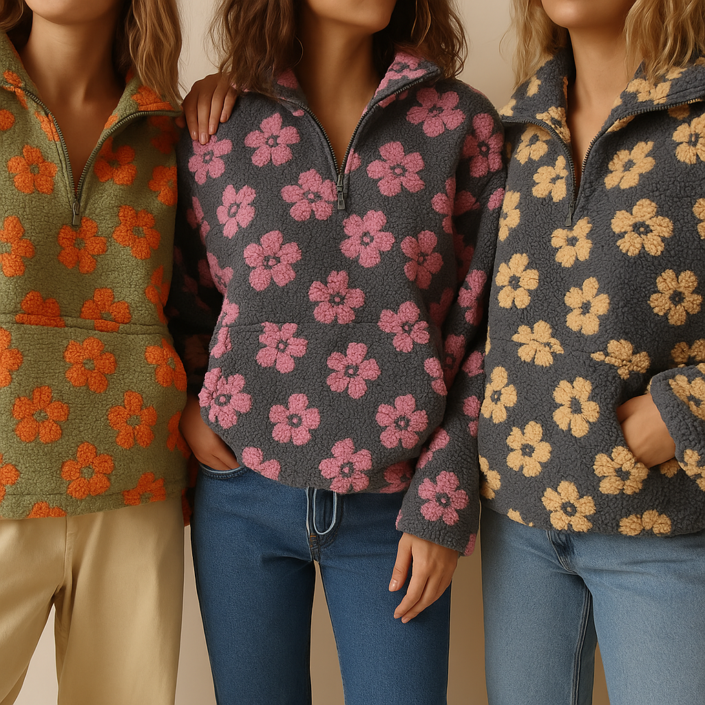 Modevera| Floral Fleece Jumper