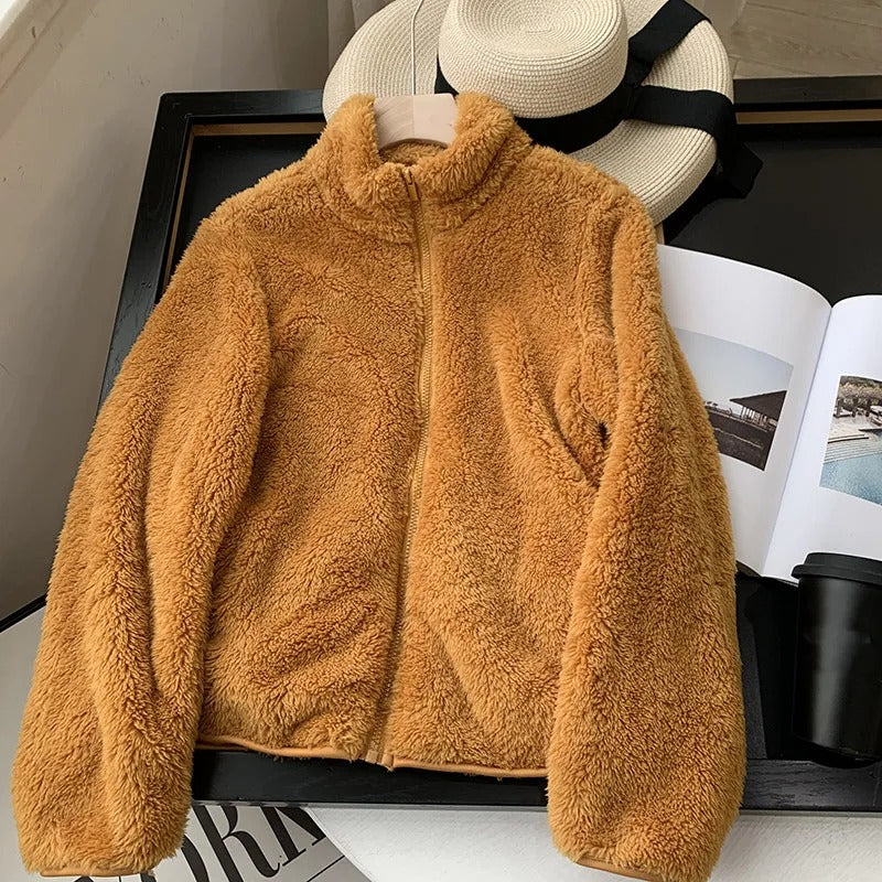 Riley | Snuggly Teddy Coat with Zip Closure