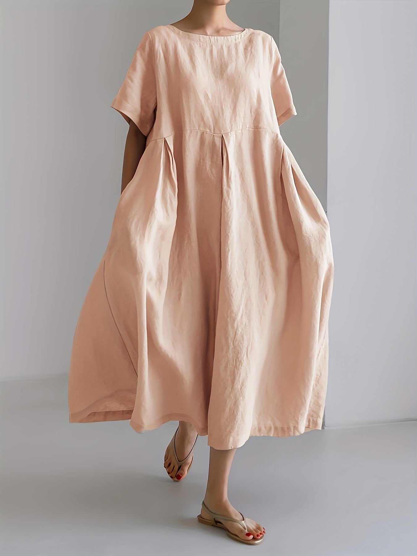 Juliette | Flowing Linen-Blend Maxi Dress